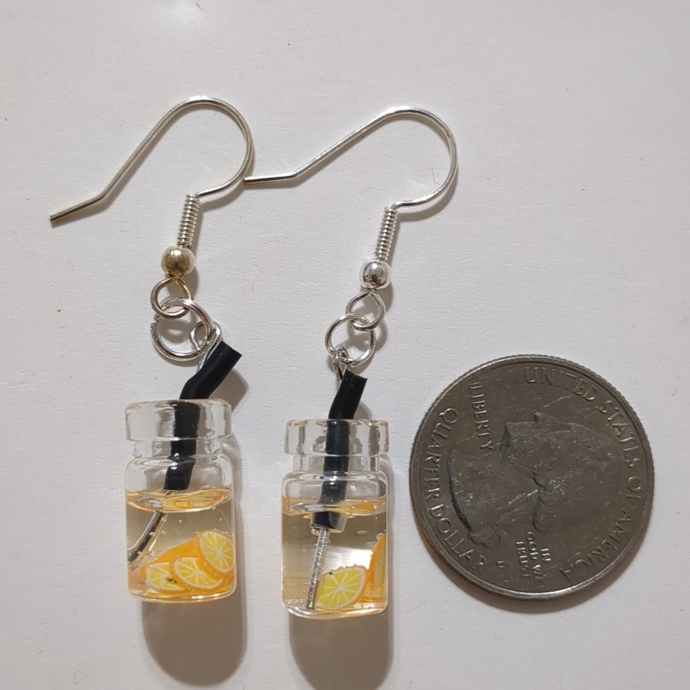 Boba  Fruit Tea Drop Earrings 2 lot - Picture 5 of 6